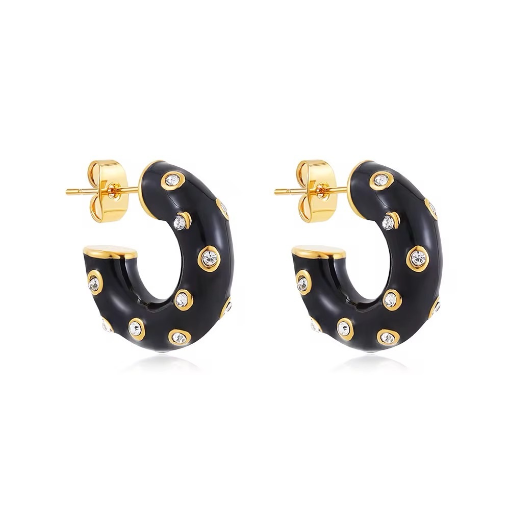 18 k gold plated stainless steel Hoop Earrings